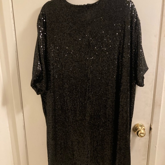 H &M Black Sequin Shift Dress,XXL,Party,Special Occasion - Picture 5 of 9